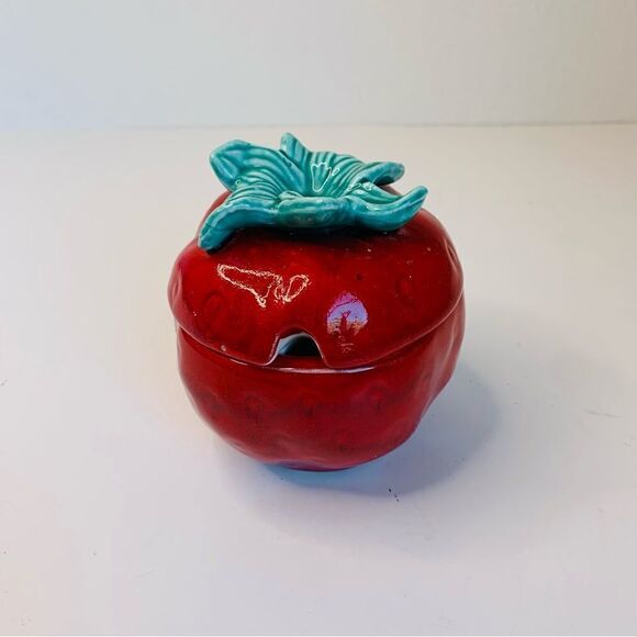 VTG Ceramic Strawberry Jam Jar - Picture 4 of 4